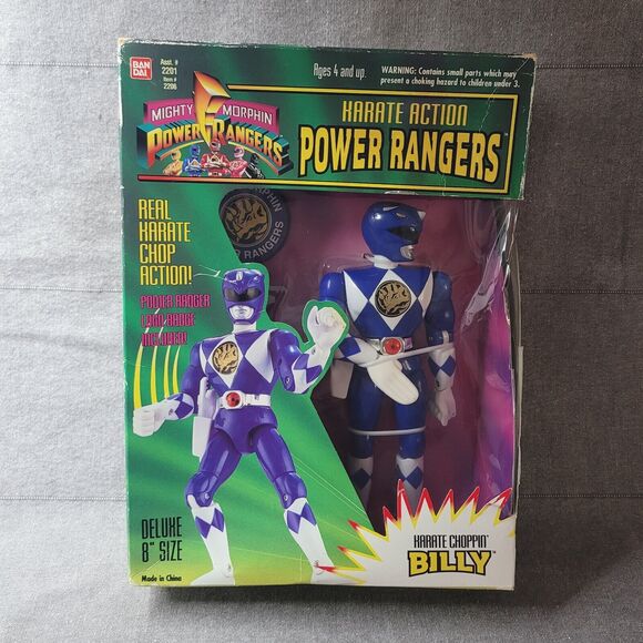 Toys | Mighty Morphin Power Rangers Karate Chop Billy Blue Ranger Nib ...